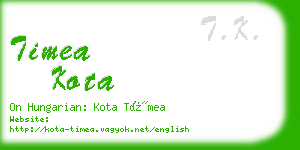 timea kota business card